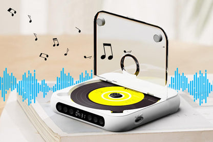Portable CD Player Bluetooth 5.3 with HiFi Speakers Rechargeable Walkman Supports CD USB MP3 for Home - White