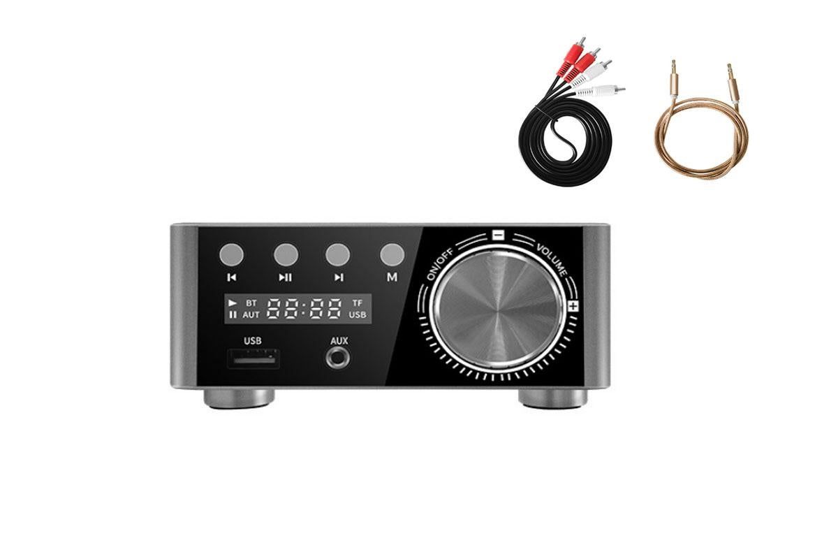 HIFI BT5.0 Digital Amplifier Stereo Audio Amp 2x80W Sound Power Audio Receiver Stereo AMP USB AUX for Phone Tablet Laptop