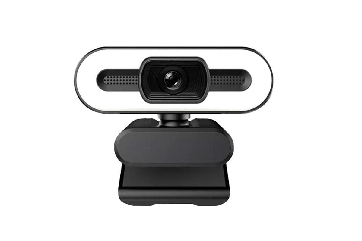 4K Webcam for PC with Light Computer Camera with Built-in Microphone Plug & Play USB Webcam