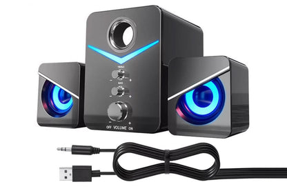 Audio Desktop Wired Desktop Laptop Speaker Bluetooth Speakers LED Surround Sound System
