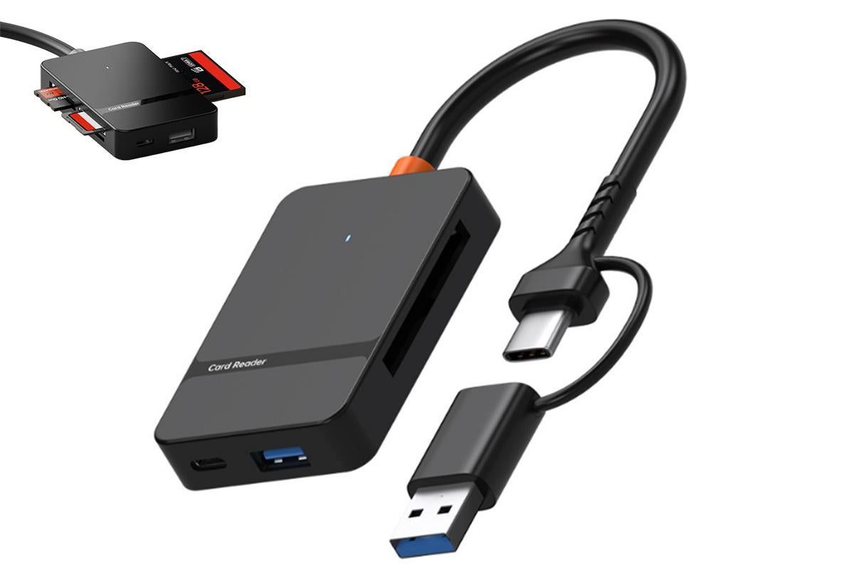 Memory Card Reader USB 3.0 to Compact Flash Memory Card Reader SD TF MS CF Card Reader Adapter