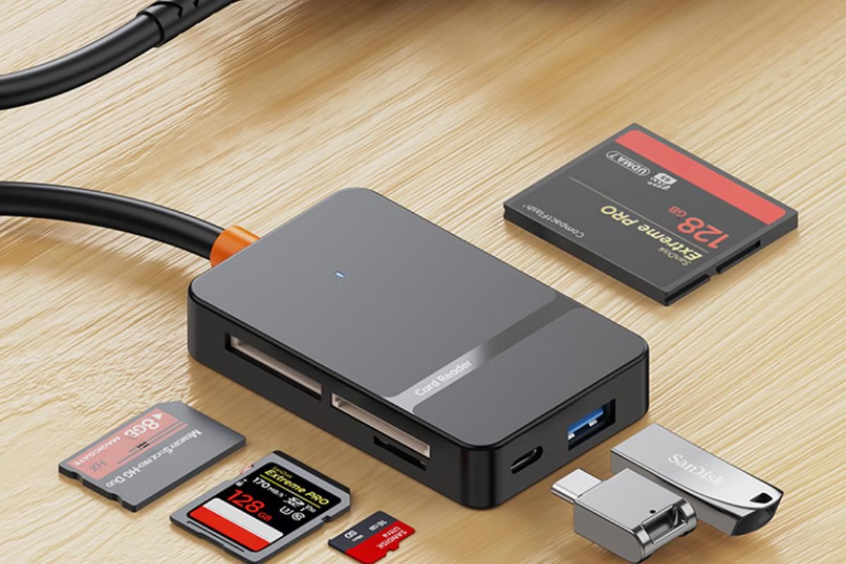 Memory Card Reader USB 3.0 to Compact Flash Memory Card Reader SD TF MS CF Card Reader Adapter