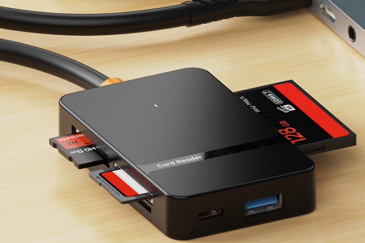 Memory Card Reader USB 3.0 to Compact Flash Memory Card Reader SD TF MS CF Card Reader Adapter