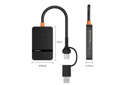 Memory Card Reader USB 3.0 to Compact Flash Memory Card Reader SD TF MS CF Card Reader Adapter