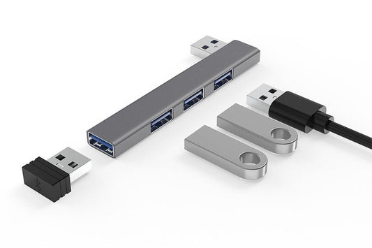 4 Port USB C Hub Type C USB 3.0 Adapter Multiport Splitter for MacBook Laptop and More - USB