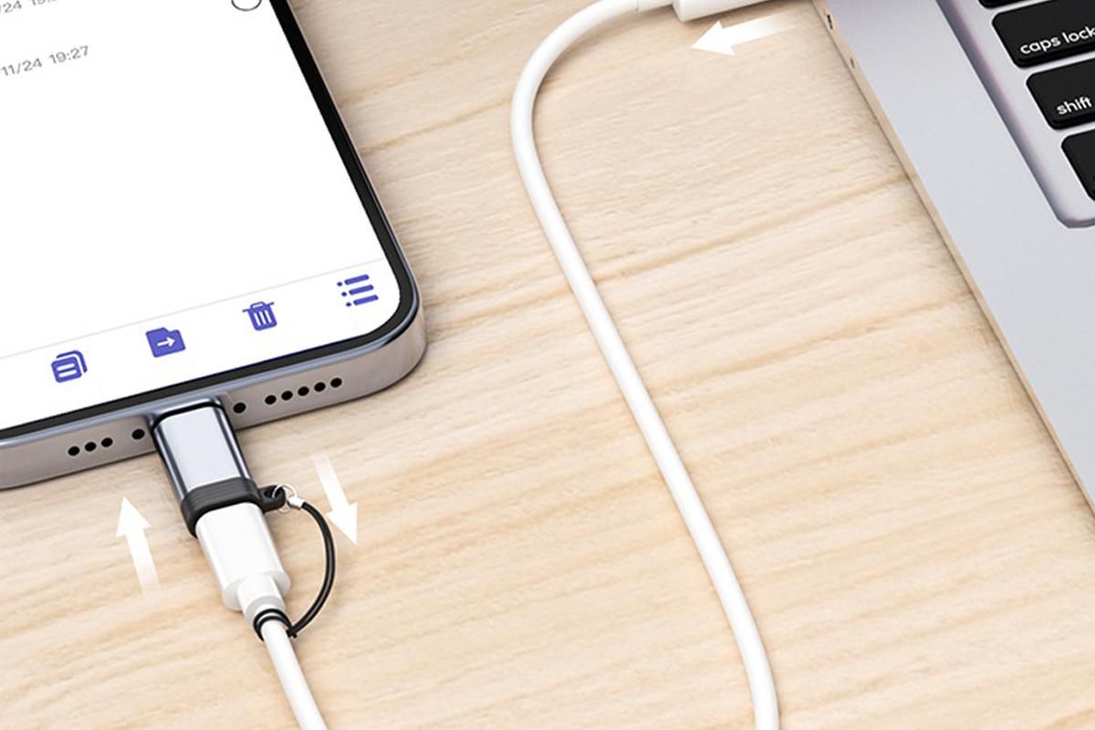 4Pcs Lightning to USB C Adapter Fast Charging and Data Transfer for iPhone 15 16 17