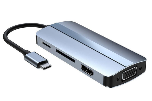 8-in-1 Docking Station Type-C to HDMI Multi-Display USB-C Hub PD 100W
