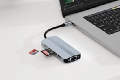 8-in-1 Docking Station Type-C to HDMI Multi-Display USB-C Hub PD 100W