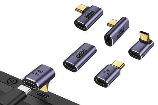 5 Pcs USB4.0 40Gbps Type C Male/Female to USB C Female Adapter Extender USB C Coupler 40Gbps Data Transfer