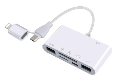 5 in 1 USB-C SD Card Reader USB-C to Memory Card OTG Adapter For iPhone iPad