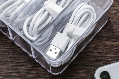 Cable Organizer Storage Box Desktop Power Cord Organizer with 7 Compartments for Office