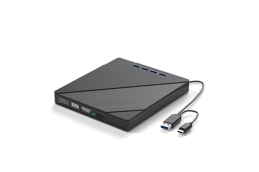 7 in 1 External CD DVD Drive USB 3.0 Burner Writer with Card Reader for Laptop