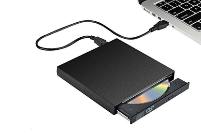 USB 2.0 Slim Protable External CD-RW Drive Writer Player for Laptop Notebook PC Desktop Computer -Black