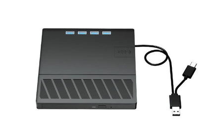 USB 3.0 & Type-C External DVD Drive with 7-in-1 Function - CD/DVD Burner & Card Reader for Laptop