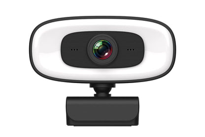 4K Webcam with Ring Light Built in Microphone and Tripod for Video Conferencing