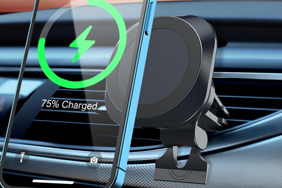 MagSafe Compatible 15W Wireless Car Charger Mount for iPhone