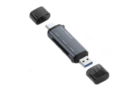 USB C SD Card Reader 5- in-1 Memory Card Reader for CF SD TF