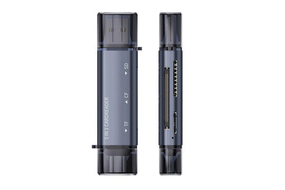 USB C SD Card Reader 5- in-1 Memory Card Reader for CF SD TF