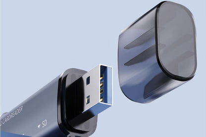 USB C SD Card Reader 5- in-1 Memory Card Reader for CF SD TF