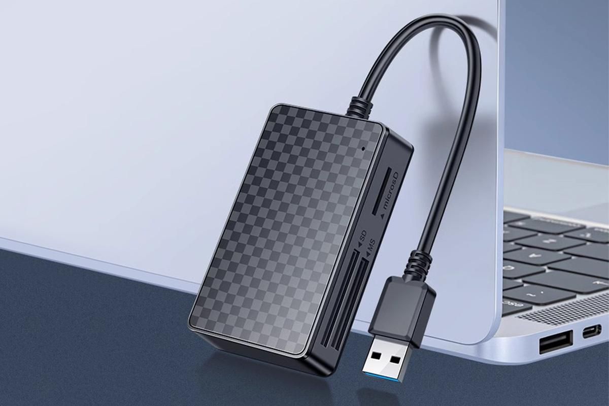 4 In 1 Multi Memory Card Reader USB 2.0 To CF SD TF MS Card Reader Adapter