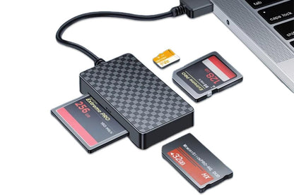 4 In 1 Multi Memory Card Reader USB 2.0 To CF SD TF MS Card Reader Adapter
