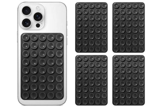 5 Pack Double Sided Silicone Phone Suction Pad 80 Stickers Grip for Car Desk Holder - Black