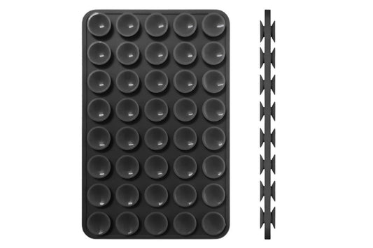 5 Pack Double Sided Silicone Phone Suction Pad 80 Stickers Grip for Car Desk Holder - Black