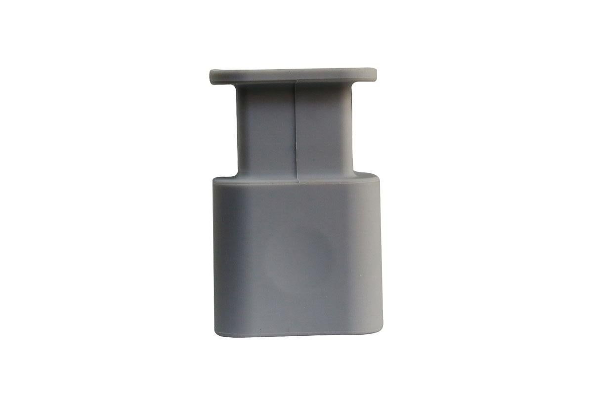 Silicone Charger Protector with Cord Wrap for Apple Phone 18W/20W Charger -Gray & White