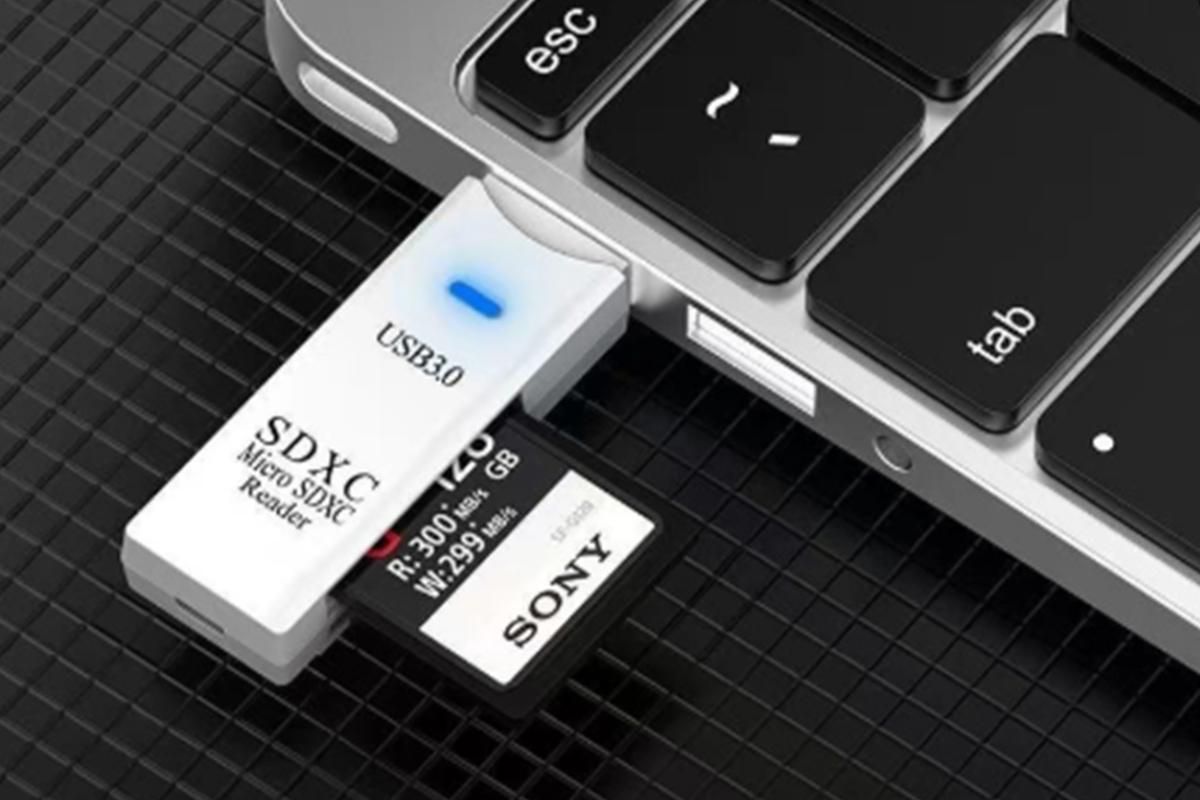 2 In 1 USB 3.0 Card Memory Reader High Speed SD SDHC SDXC Micro Writer Adapter - White