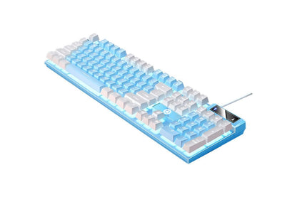 104 Keys Mechanical Gaming Keyboard Wired Backlit Keyboard Hot-Swap Mechanical Keyboard Wired Gaming Keyboard with Number Pad -Blue