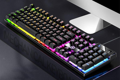 104 Keys Mechanical Gaming Keyboard Wired Backlit Keyboard Hot-Swap Mechanical Keyboard Wired Gaming Keyboard with Number Pad -Grey