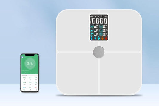 Smart Digital Bathroom Body Fat Scale 180KG Bluetooth Scales Weight for BMI Water -White