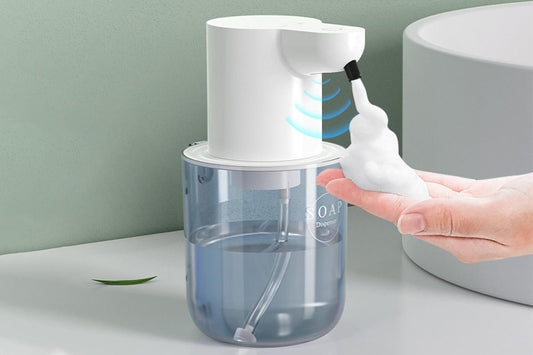 400ml Automatic Foaming Soap Dispenser 4 Level Touchless Foam Soap Dispenser -White