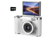 HD 1080P Flip Screen Retro Digital Camera 2.4-inch Display with 64GB TF Card - White