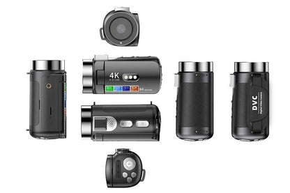 4K Video Camera Camcorder 64MP Vlogging Camera With 28X Digital Zoom for YouTube - Black Pro Version
