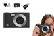 4K HD Digital Camera for Photography and Video Vlogging Camera Camera with 32G Memory Card 16X Digital Zoom -Black