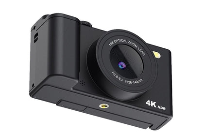 4K Digital Camera Flip Screen Autofocus for Vlogging and Photography Beginners - Black