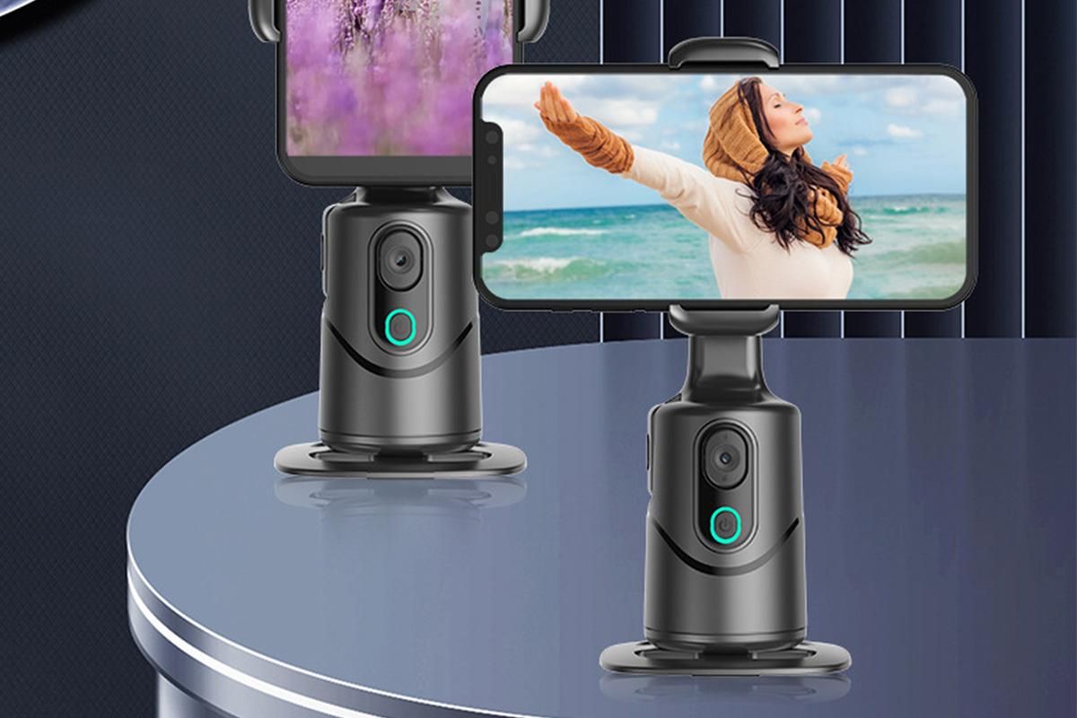 Auto Face Tracking Tripod 360° Rotating Auto Tracking Phone Stand with Remote Gesture Control for TikTok