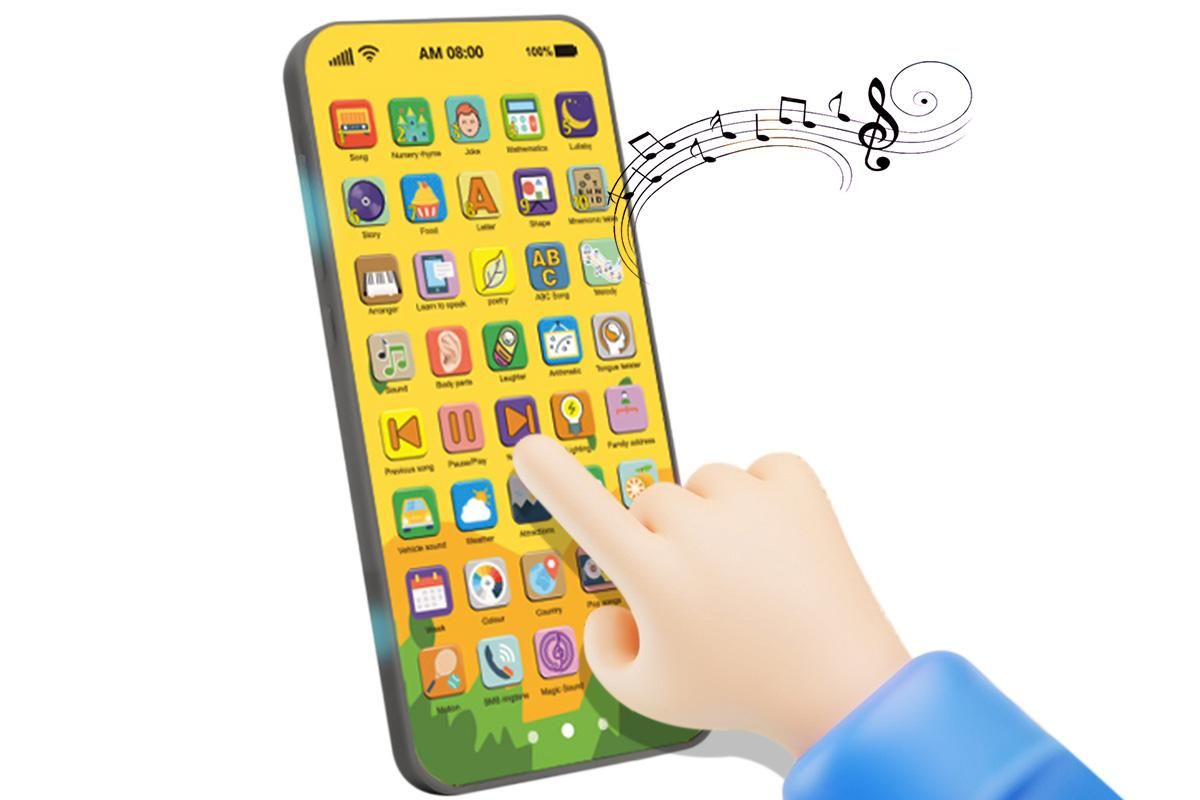 Learning Phone Toy with Over 10000 Educational Contents Touch Screen Early Education Gift for 3 year old+ - Deer