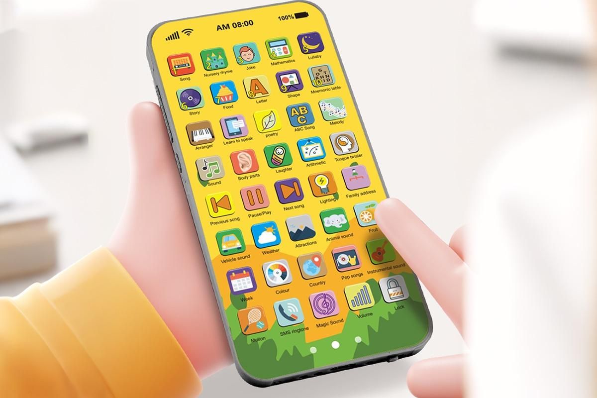 Learning Phone Toy with Over 10000 Educational Contents Touch Screen Early Education Gift for 3 year old+ - Deer