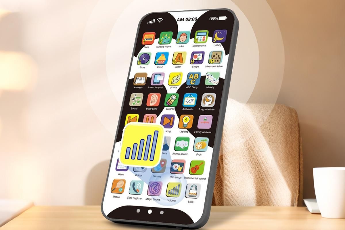 Learning Phone Toy with Over 10000 Educational Contents Touch Screen Early Education Gift for 3 year old+ - Panda