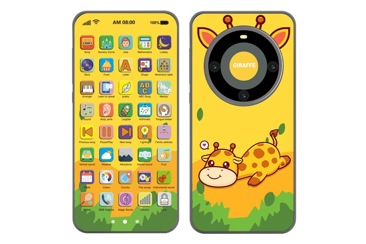 Learning Phone Toy with Over 10000 Educational Contents Touch Screen Early Education Gift for 3 year old+ - Panda