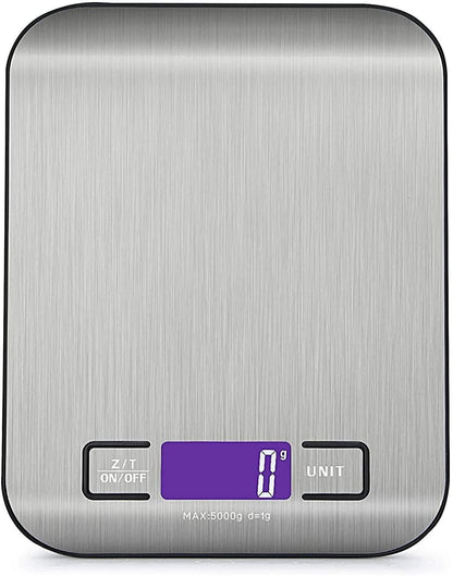 5KG Stainless Steel Digital Electronic Kitchen Scale Postal Scales 1g LCD Backlight Weight Black