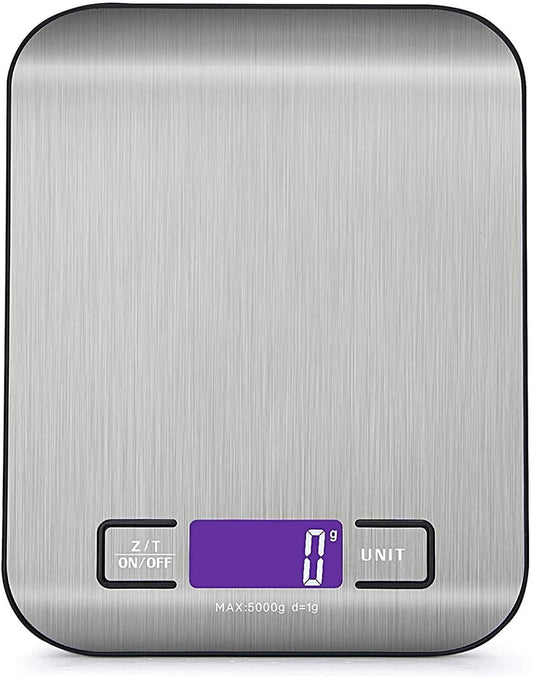 5KG Stainless Steel Digital Electronic Kitchen Scale Postal Scales 1g LCD Backlight Weight Black
