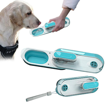 350ml Foldable Pet Dog Water Bottle Leak-proof Water Feeder for Travel Walking Hiking Grey