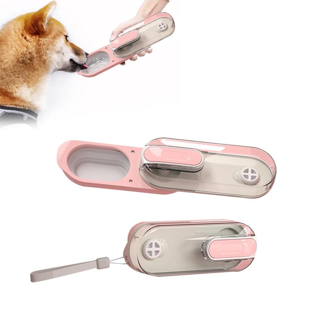 350ml Foldable Pet Dog Water Bottle Leak-proof Water Feeder for Travel Walking Hiking Grey