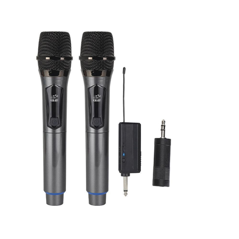 2Pcs Set Wireless Karaoke Microphone Rechargeable Handheld Microphone with LED Display