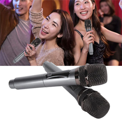 2Pcs Set Wireless Karaoke Microphone Rechargeable Handheld Microphone with LED Display