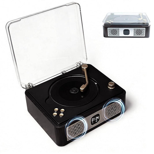 Retro CD Player with Speakers - Portable Bluetooth Music Player for Home Use