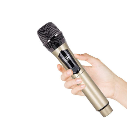 Plug and Play Wireless Microphone Rechargeable Karaoke Mic for Singing Speeches Events Gray